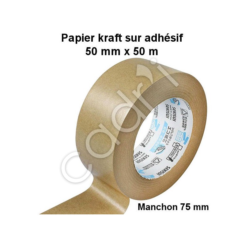 Ruban adhésif en papier kraft 80g/m2 bande de garantie 50 mm x 50