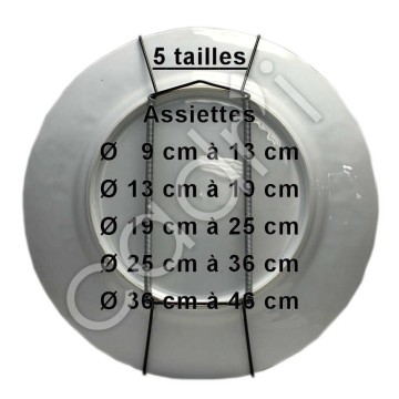 Accroche-Assiette Noir - 5 dimensions